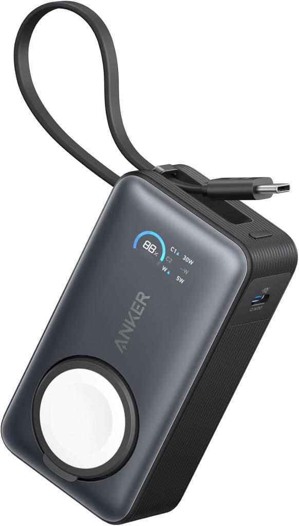 Anker MagGo A1657 10000 mAh 35W USB-C Hızlı Şarj Powerbank Siyah - Outlet