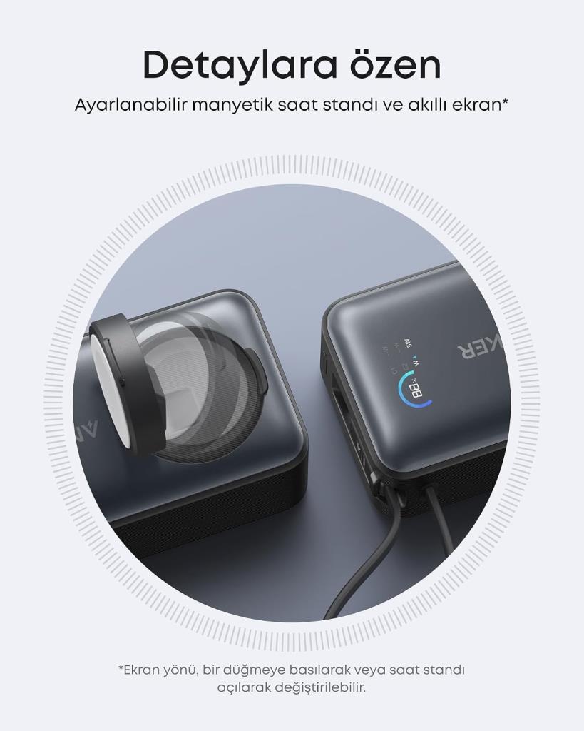 Anker MagGo A1657 10000 mAh 35W USB-C Hızlı Şarj Powerbank Siyah - Outlet