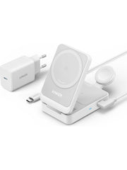 Anker B2557 MagGo Beyaz 3in1 Kablosuz Hızlı Şarj Aleti
