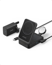 Anker B2557 MagGo Siyah 3in1 Kablosuz Hızlı Şarj Aleti - TEŞHİR