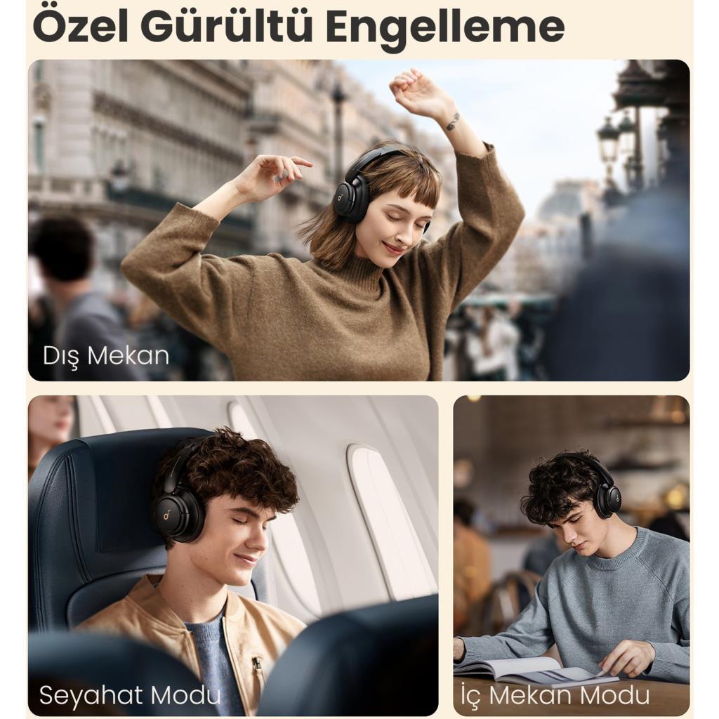 Anker SoundCore Life Q30 Siyah Kulak Üstü Bluetooth Kulaklık