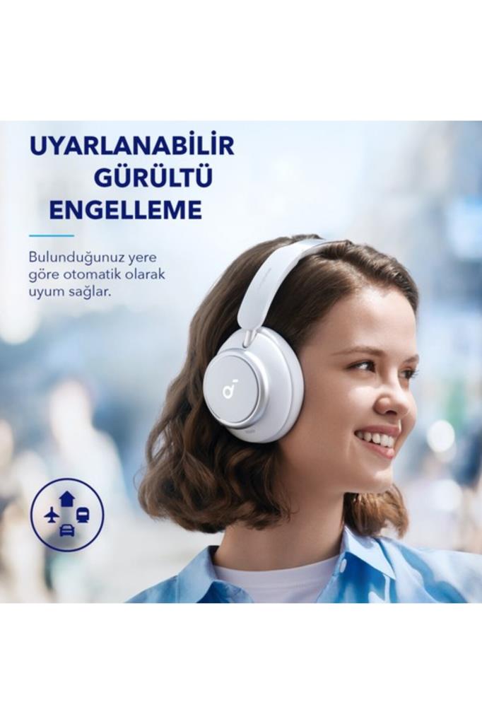 Anker SoundCore Space Q45 Beyaz Kulak Üstü Bluetooth Kulaklık Teşhir