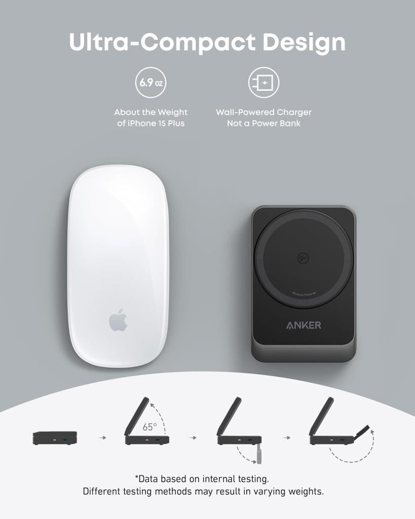 Anker Ufo MagGo B25M8 Siyah 3in1 MagSafe Kablosuz Şarj Aleti - TEŞHİR