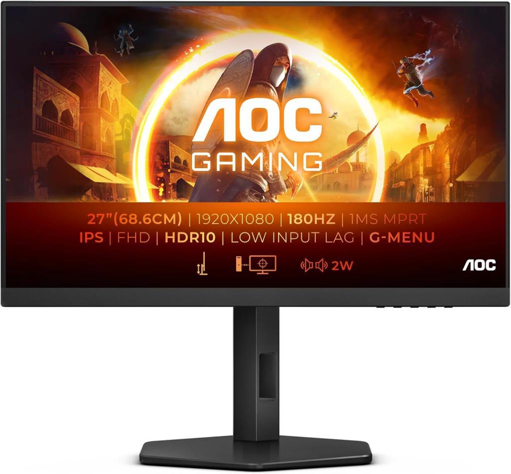 AOC 27G4X 27" 0.5 ms Full HD Pivot IPS 180 Hz Oyuncu Monitörü - Teşhir