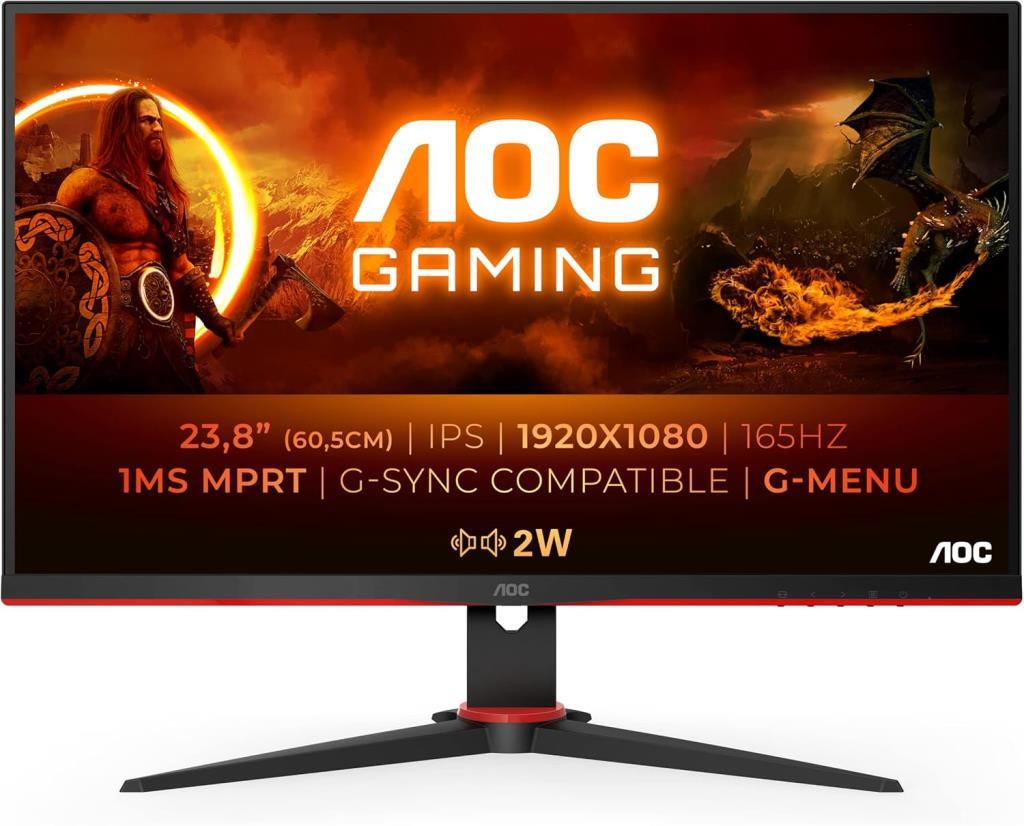 AOC 24G2SPU/BK 23.8" 1 ms Full HD Pivot IPS Oyuncu Monitörü Teşhir