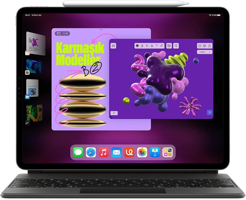 iPad Pro 6. Nesil Wi-Fi 128 GB 12.9" MNXQ3TU/A Gümüş Tablet - Outlet