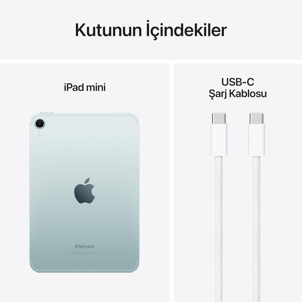 iPad Mini 7. Nesil Wi-Fi + Cellular 128 GB 8.3" MXPP3TU/A Mavi Tablet Outlet (Açıklamayı Okuyunuz)