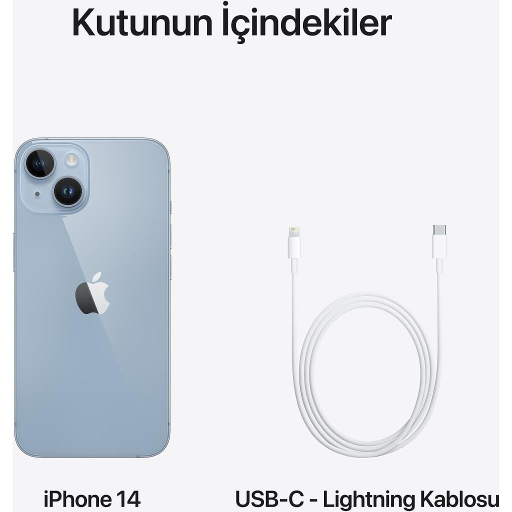 Yenilenmiş iPhone 14 128 GB Mavi Cep Telefonu (1 Yıl Garantili) - A Kalite