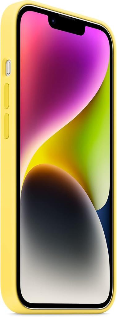 Apple iPhone 14 için MagSafe özellikli Silikon Kılıf - Güneş Sarısı