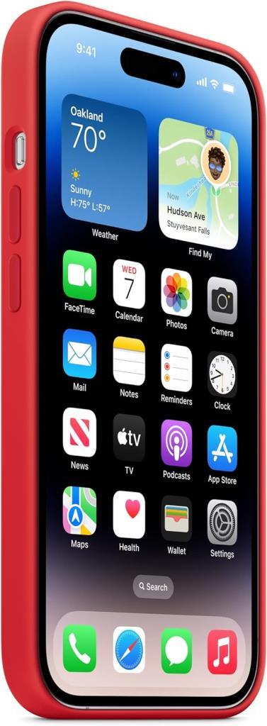 iPhone 14 için MagSafe özellikli Silikon Kılıf Product Red