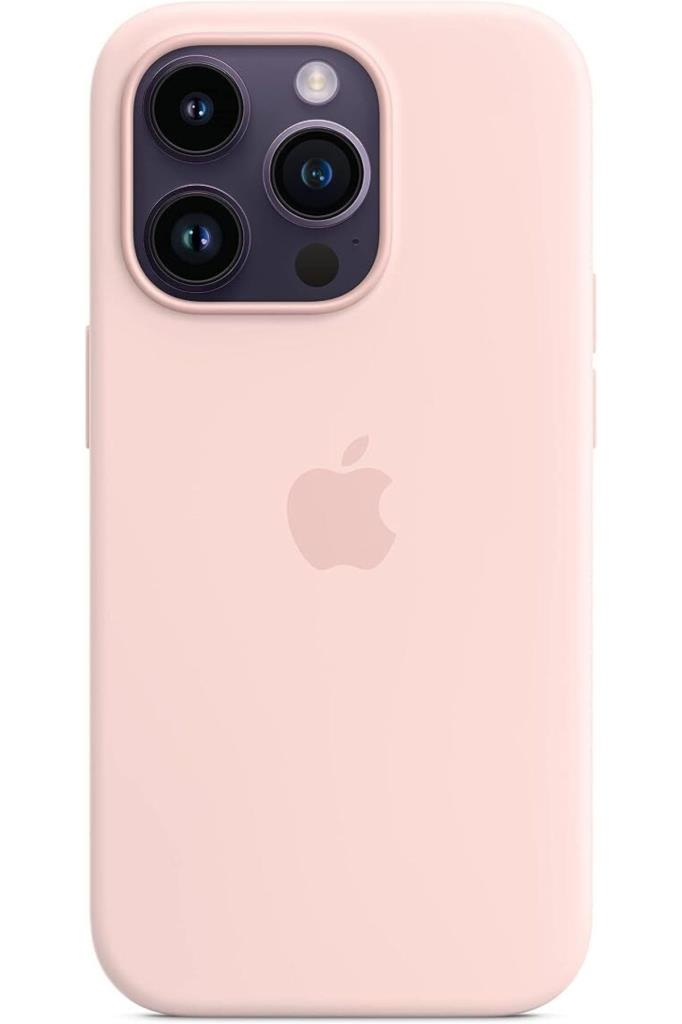 Apple iPhone 14 Pro için MagSafe özellikli Silikon Kılıf - Puslu Pembe Outlet