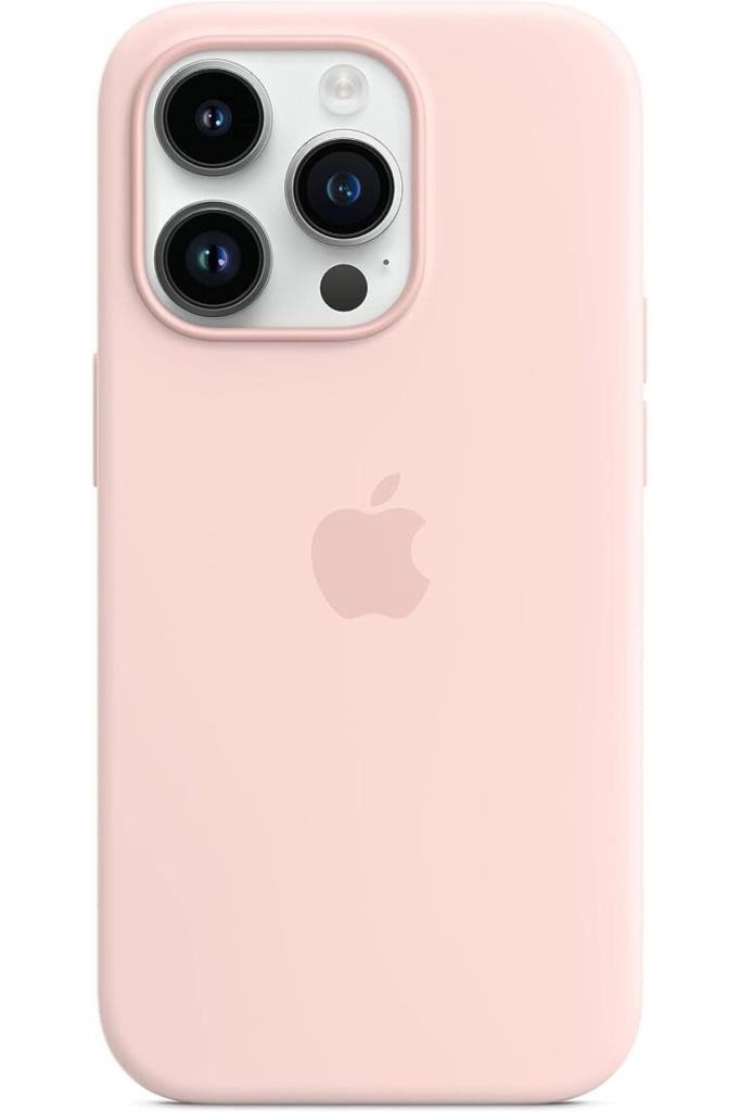 Apple iPhone 14 Pro için MagSafe özellikli Silikon Kılıf - Puslu Pembe Outlet