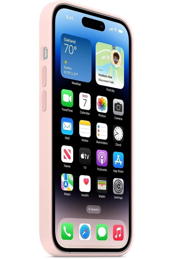 Apple iPhone 14 Pro için MagSafe özellikli Silikon Kılıf - Puslu Pembe Outlet