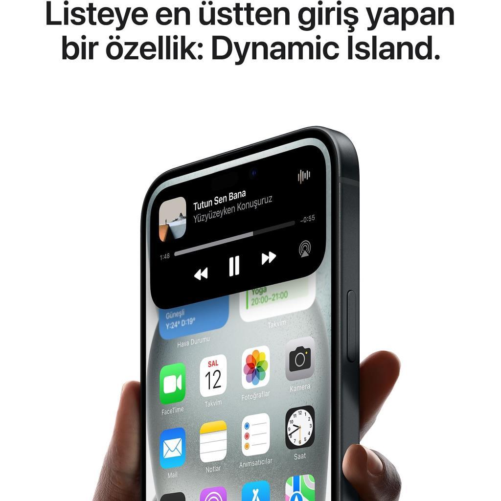 Yenilenmiş iPhone 15 128 GB Siyah Cep Telefonu (1 Yıl Garantili) - A Kalite