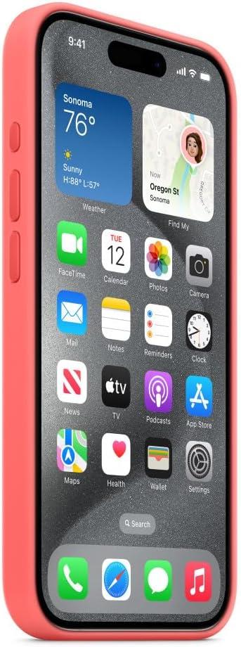 iPhone 15 MagSafe Özellikli Silikon Guava Kılıf MT0V3ZM/A Teşhir