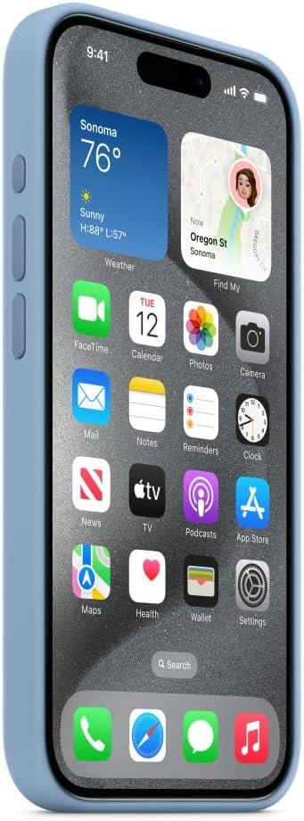 iPhone 15 Pro MagSafe Özellikli Silikon Buz Mavisi Kılıf MT1L3ZM/A