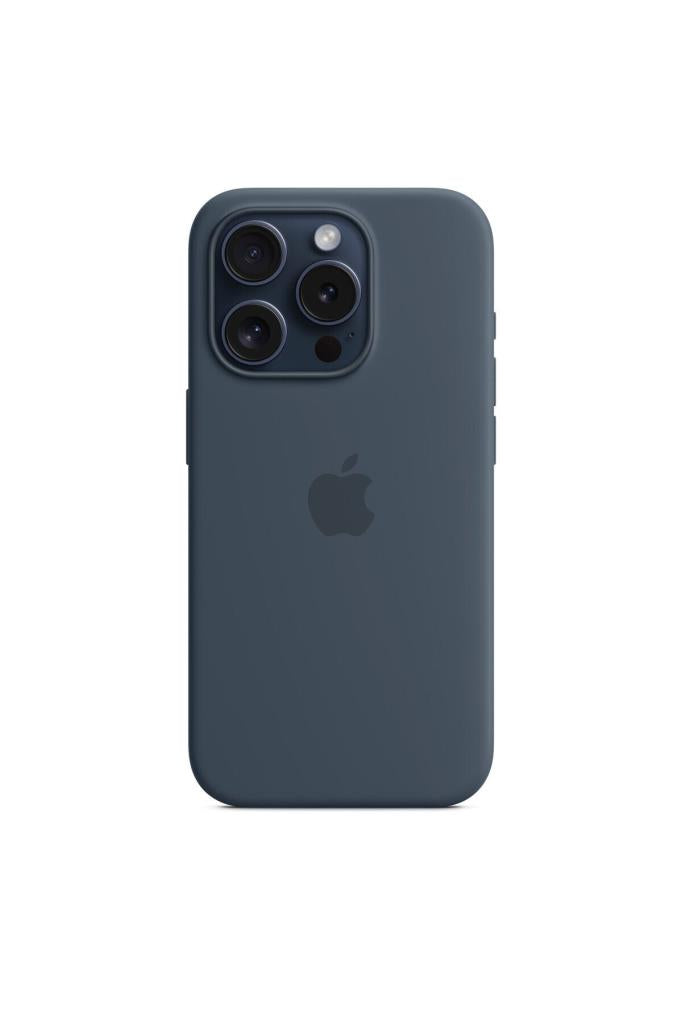 Apple iPhone 15 Pro için MagSafe özellikli Silikon Kılıf - Fırtına Mavisi  Outlet