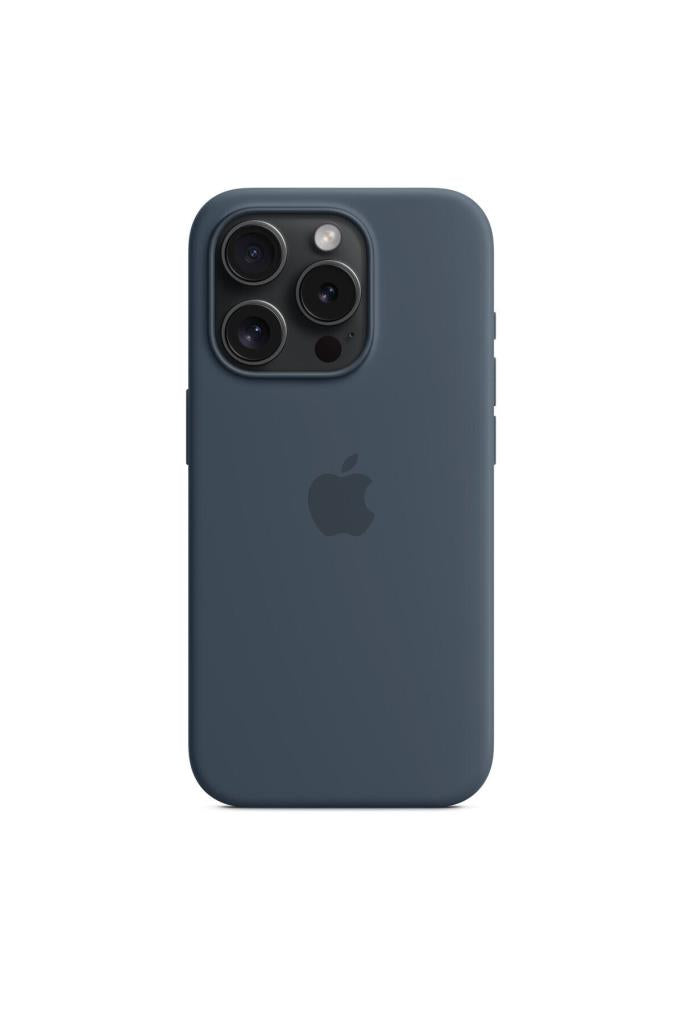 Apple iPhone 15 Pro için MagSafe özellikli Silikon Kılıf - Fırtına Mavisi  Outlet