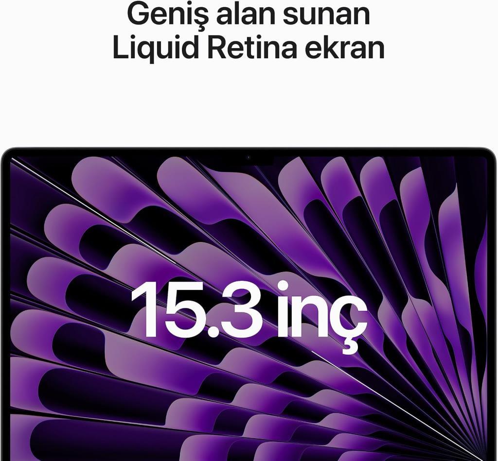 MacBook Air M2 8 GB 256 GB SSD 15.3" MQKP3TU/A Uzay Grisi - TEŞHİR