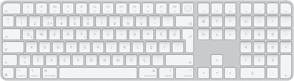 Apple Magic Keyboard Touch ID Sayısal Tuş Takımlı MXK73TQ/A Türkçe Q Kablosuz Klavye Outlet