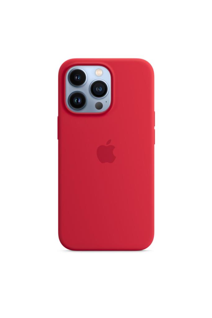Apple MagSafe özellikli Silikon Kılıf (iPhone 13 Pro) - (PRODUCT) RED