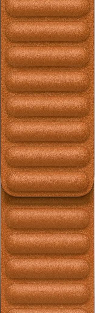 Apple Watch (41 mm) Baklalı Model Deri Kayış, Kızıl Kahverengi - S/M - Teşhir