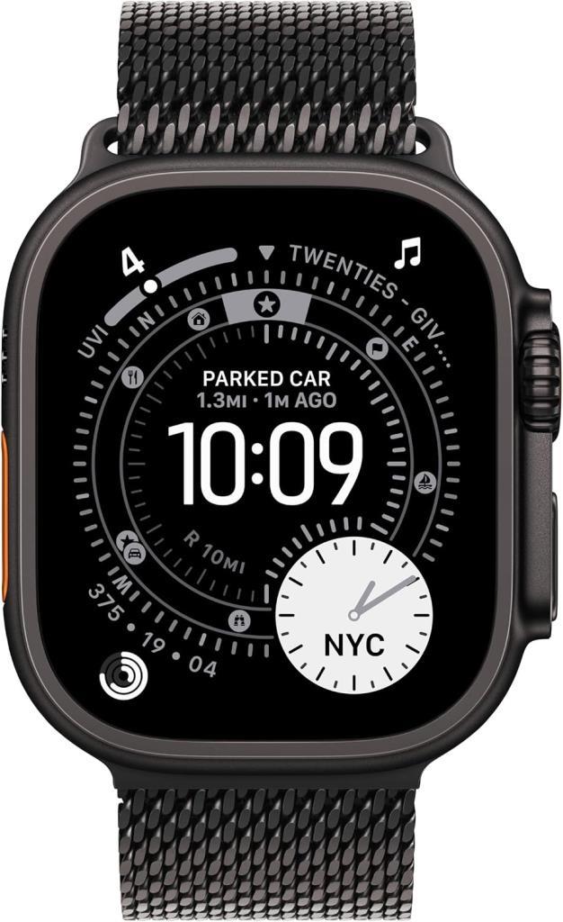 APPLE 49mm Siyah Titanyum Milanese Halkalı Gözlük - Büyük Boy - Outlet