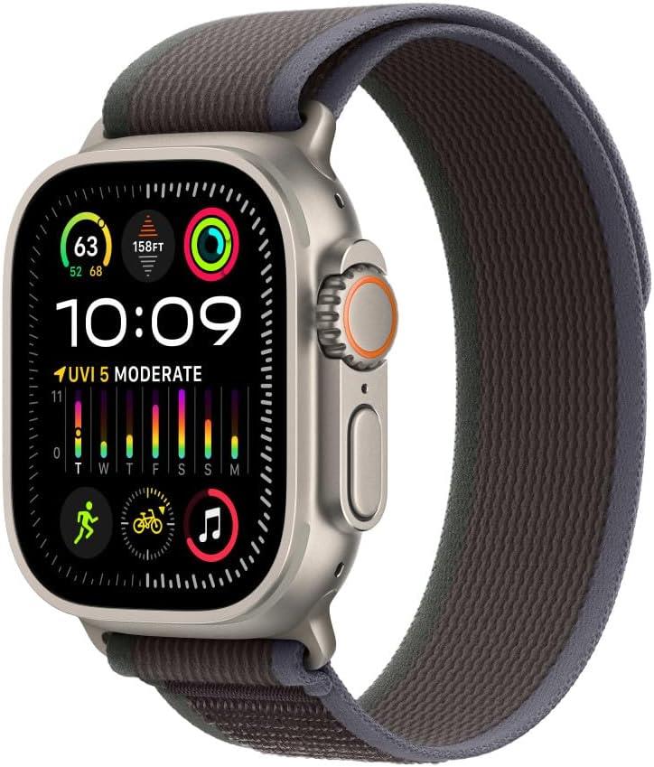 Apple Watch Trail Loop 49 mm Mavi/Siyah S/M Kordon - Teşhir