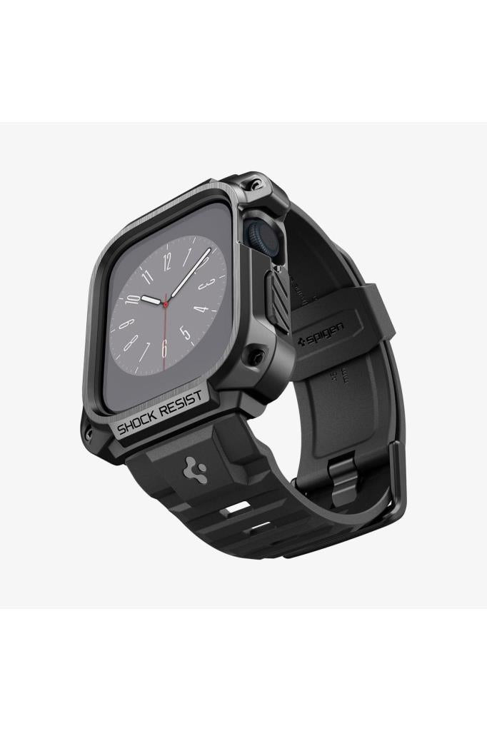 Spigen Apple Watch (45mm) Kılıf, Spigen Tough Armor Pro Metal Black Outlet