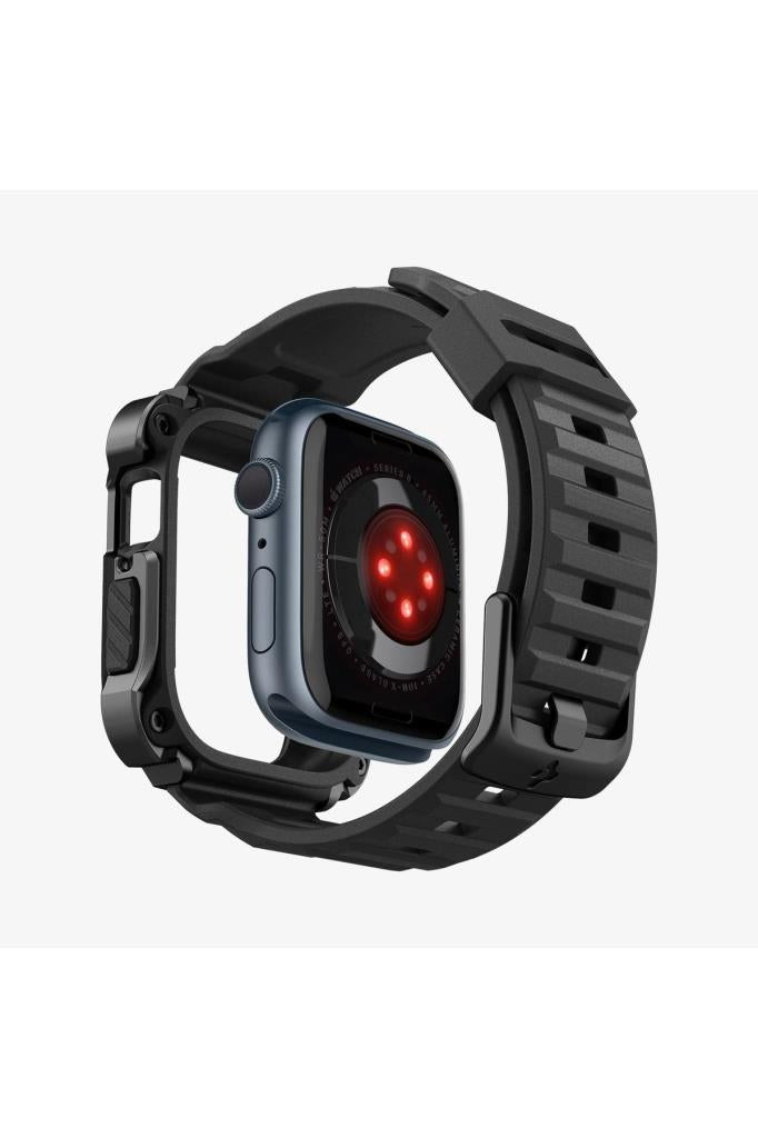 Spigen Apple Watch (45mm) Kılıf, Spigen Tough Armor Pro Metal Black Outlet