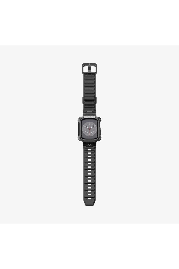 Spigen Apple Watch (45mm) Kılıf, Spigen Tough Armor Pro Metal Black Outlet
