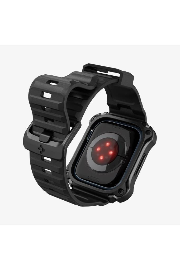 Spigen Apple Watch (45mm) Kılıf, Spigen Tough Armor Pro Metal Black Outlet