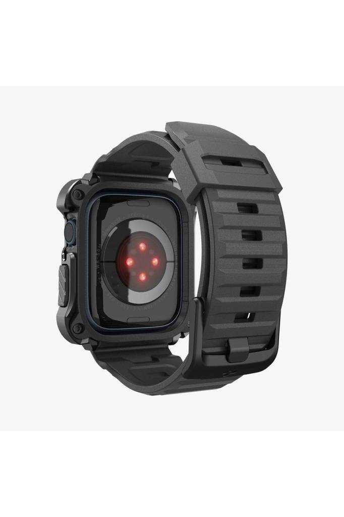 Spigen Apple Watch (45mm) Kılıf, Spigen Tough Armor Pro Metal Black Outlet