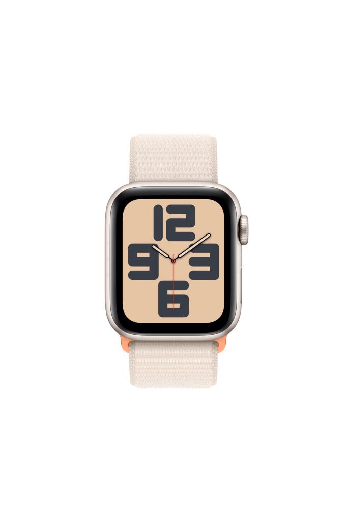 Apple Watch SE 2 2023 GPS 40mm Yıldız Işığı Alüminyum Kasa ve Yıldız Işığı Spor Loop Kordon Akıllı Saat