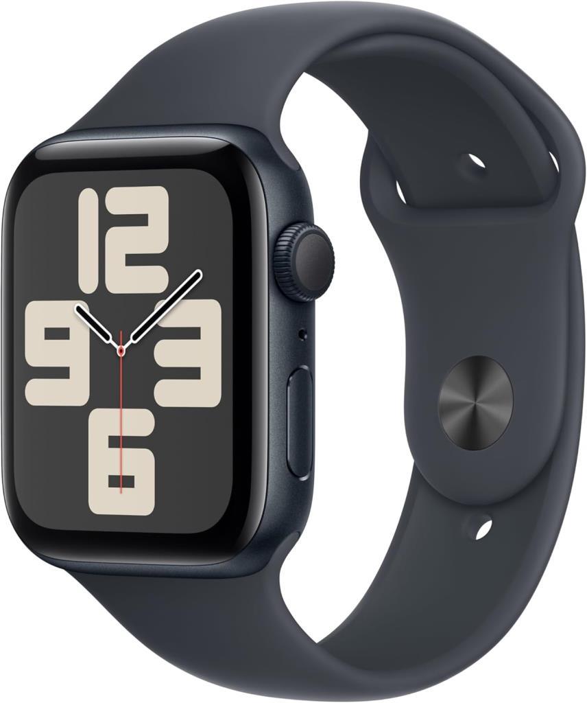 Apple Watch SE 2 GPS 44mm Gece Yarısı Alüminyum Kasa ve Spor Kordon Akıllı Saat - Teşhir