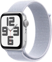 Apple Watch SE 2 2023 GPS 44mm Gümüş Rengi Alüminyum Kasa ve Bulut Mavisi Spor Loop Kordon Akıllı Saat - Teşhir