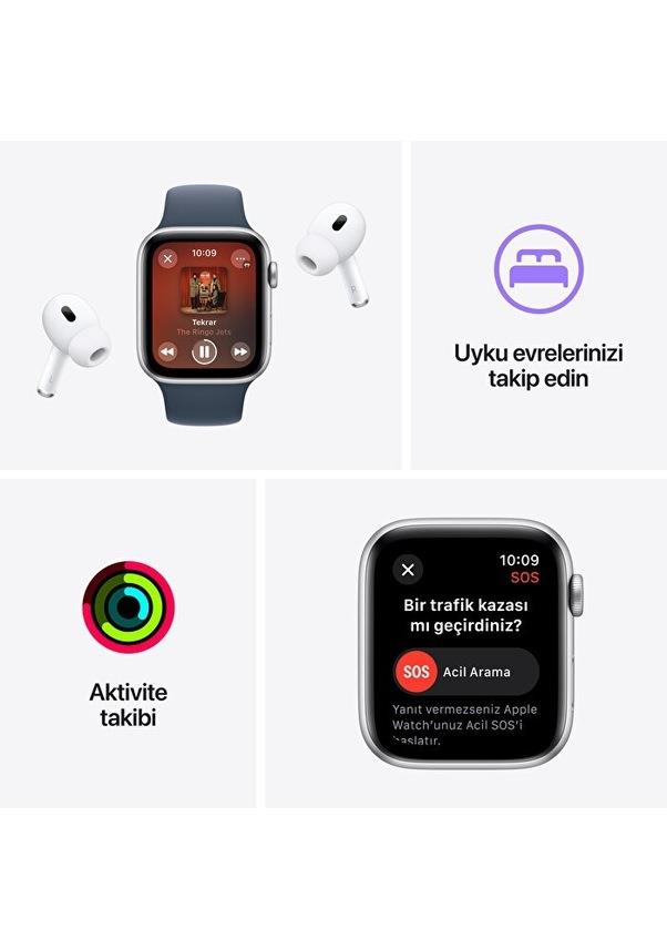 Apple Watch SE 2 2023 GPS 40mm Yıldız Işığı Alüminyum Kasa ve Yıldız Işığı Spor Loop Kordon Akıllı Saat Teşhir (Açıklamayı Okuyunuz)
