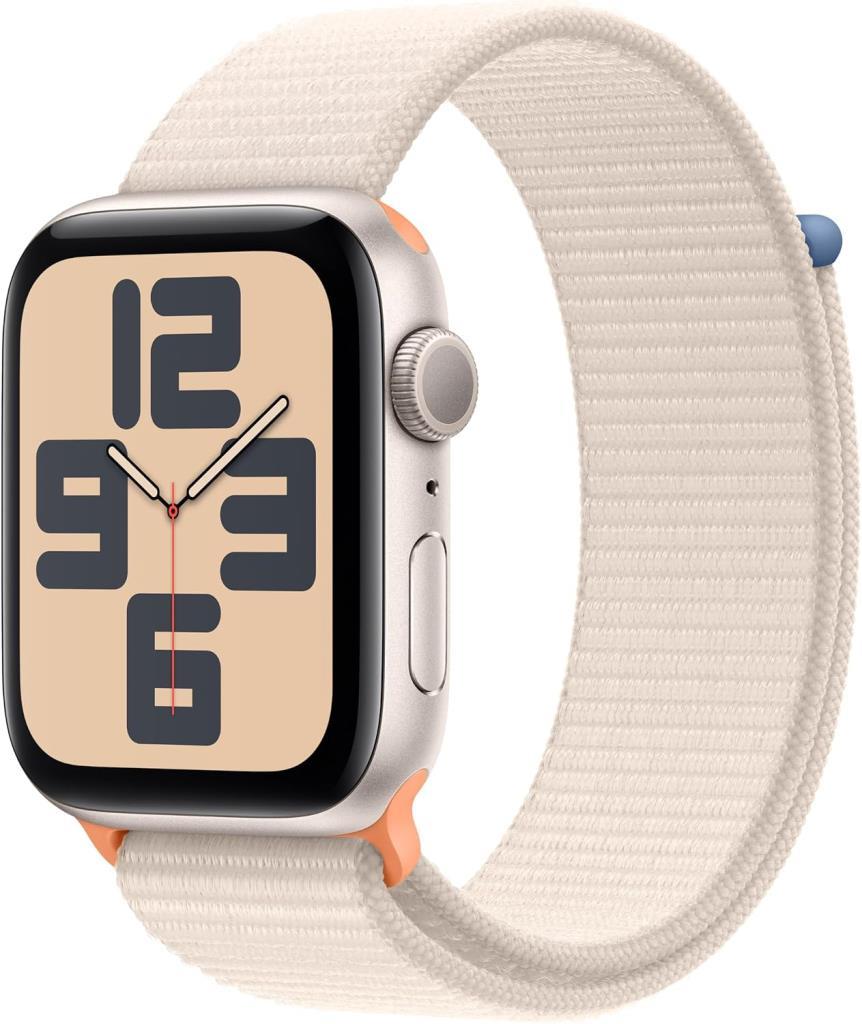 Apple Watch SE 2 2023 GPS 44mm Yıldız Işığı Alüminyum Kasa ve Yıldız Işığı Spor Loop Kordon Akıllı Saat - Teşhir