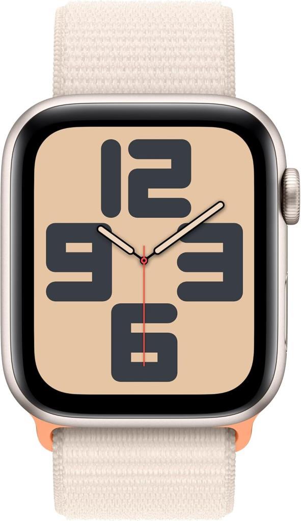 Apple Watch SE 2 2023 GPS 44mm Yıldız Işığı Alüminyum Kasa ve Yıldız Işığı Spor Loop Kordon Akıllı Saat - Teşhir