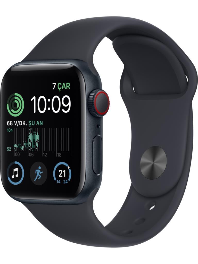 Apple Watch SE 2 GPS + Cellular 40mm Gece Yarısı Alüminyum Kasa ve Spor Kordon - Teşhir
