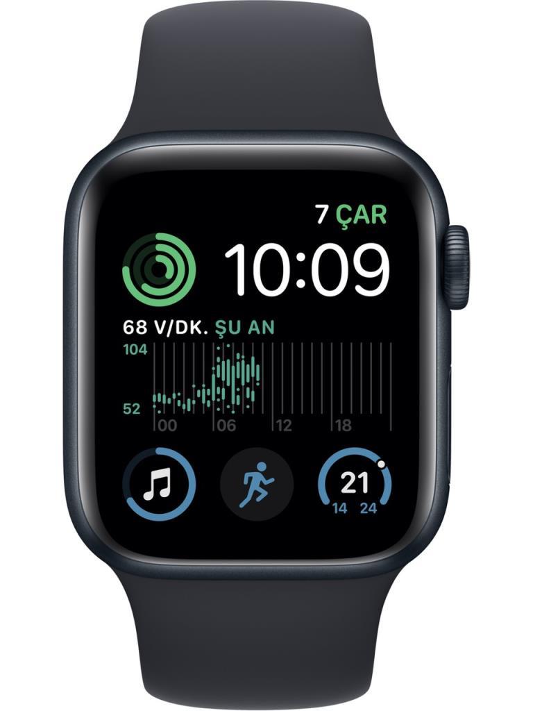 Apple Watch SE 2 GPS + Cellular 40mm Gece Yarısı Alüminyum Kasa ve Spor Kordon - Teşhir