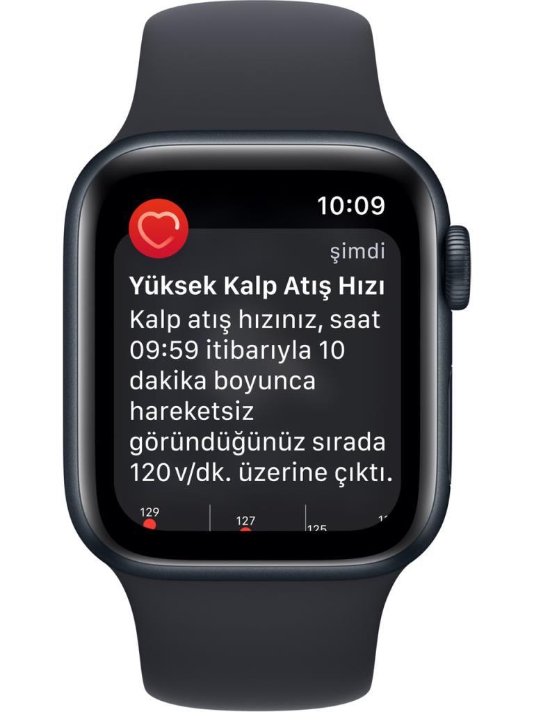 Apple Watch SE 2 GPS + Cellular 40mm Gece Yarısı Alüminyum Kasa ve Spor Kordon - Teşhir