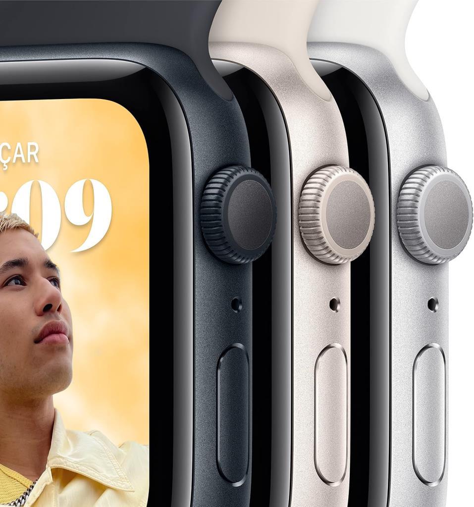 Apple Watch SE 2 GPS 44mm Yıldız Işığı Alüminyum Kasa ve Spor Kordon Akıllı Saat