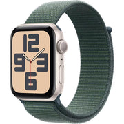 Apple Watch SE (2. nesil) GPS 44 mm Yıldız Işığı Kasa Akıllı Saat ve Göl Yeşili Spor Loop - Standart. Fitness ve Uyku Takibi, T
