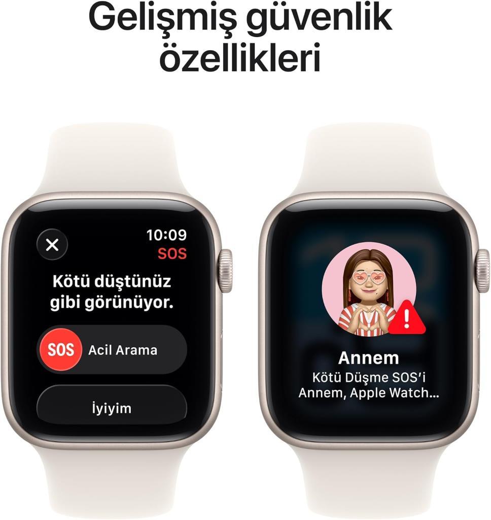 Apple Watch SE 3 GPS 40mm Yıldız Işığı Alüminyum Kasa ve Yıldız Işığı Spor Kordon Akıllı Saat