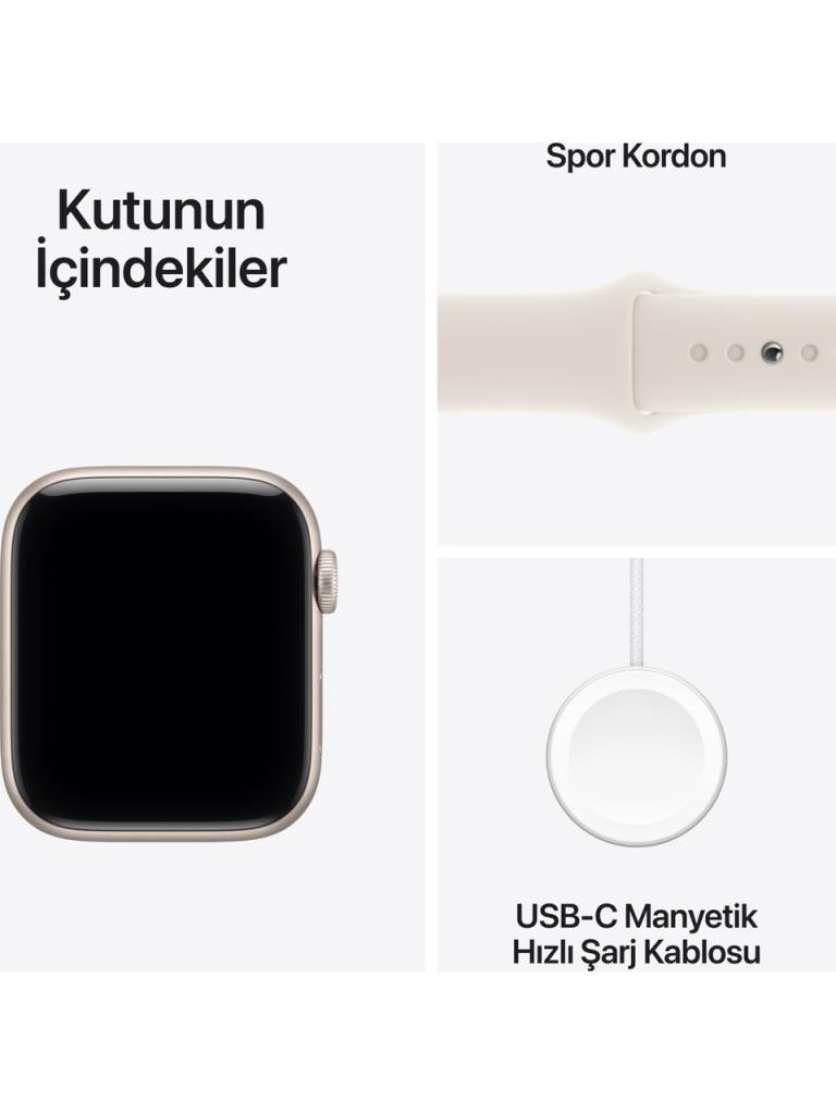 Apple Watch SE 3 GPS 40 mm Alüminyum Kasa Yıldız Işığı Spor Kordon Akıllı Saat