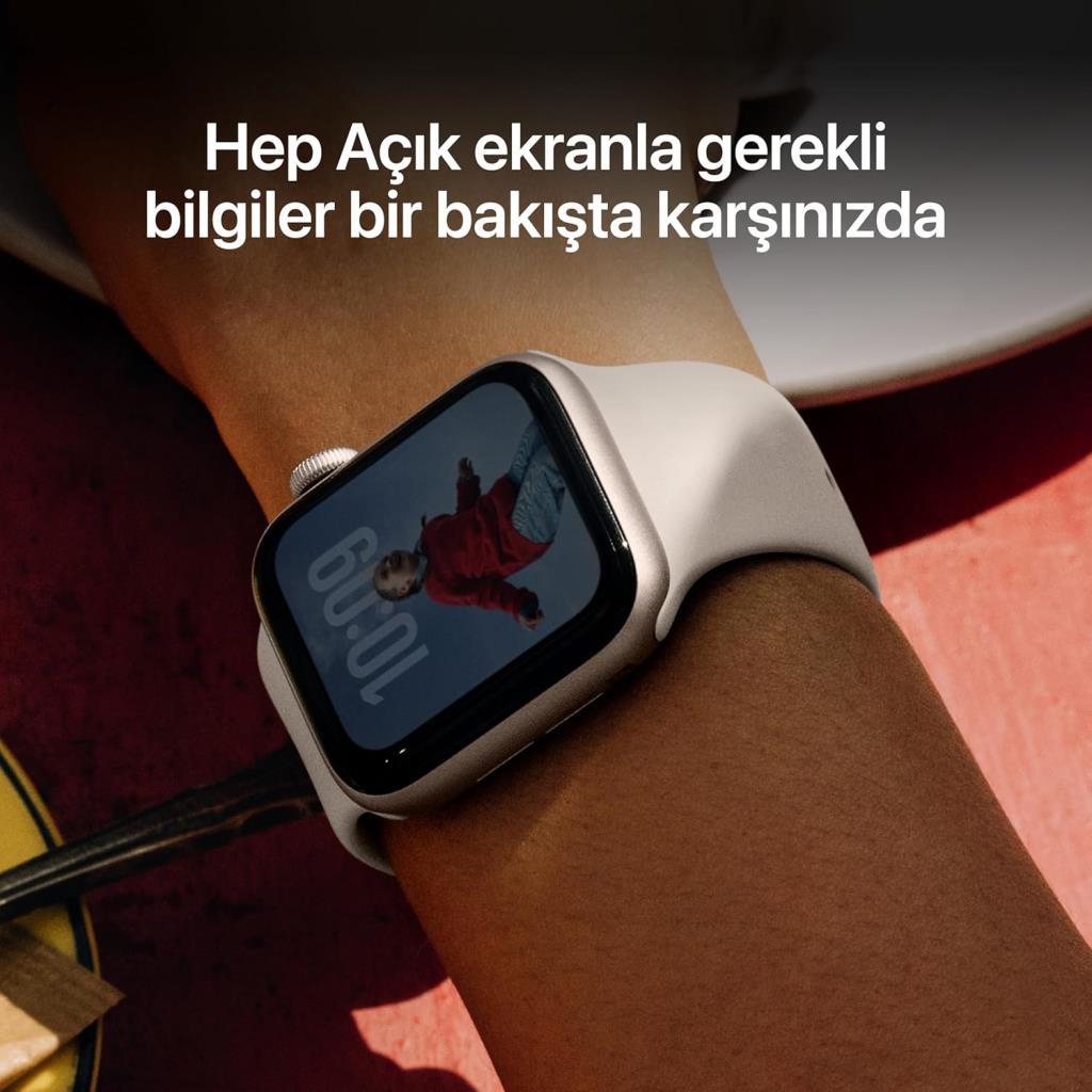 Apple Watch SE 3 GPS 44mm Gece Yarısı Alüminyum Kasa ve Gece Yarısı Spor Kordon Akıllı Saat (Apple Türkiye Garantili)