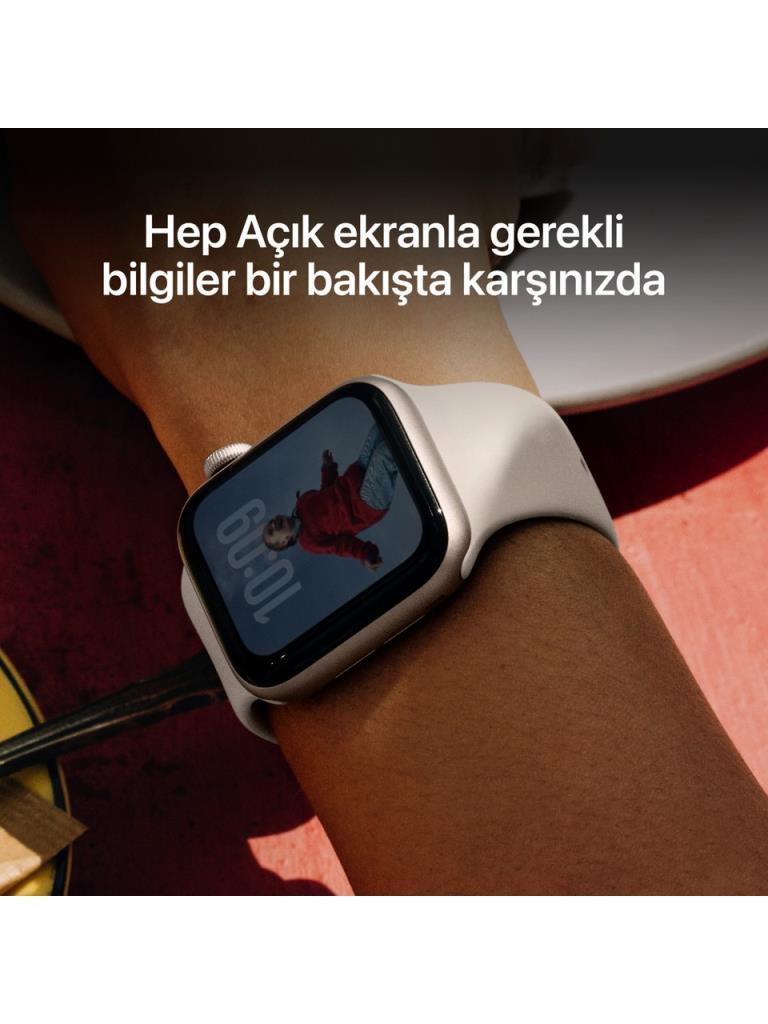 Apple Watch SE 3 GPS 44mm Gece Yarısı Alüminyum Kasa ve Gece Yarısı Spor Kordon Akıllı Saat Outlet (Açıklamayı Okuyunuz)