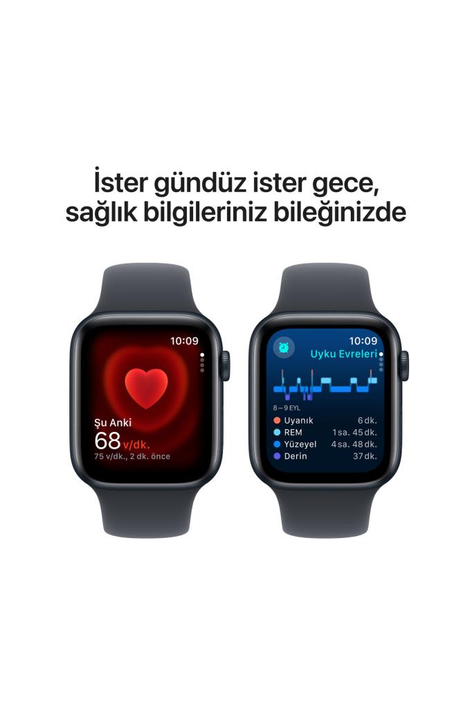 Apple Watch SE 2 GPS 40mm Gece Yarısı Alüminyum Kasa ve Spor Kordon Akıllı Saat - OUTLET
