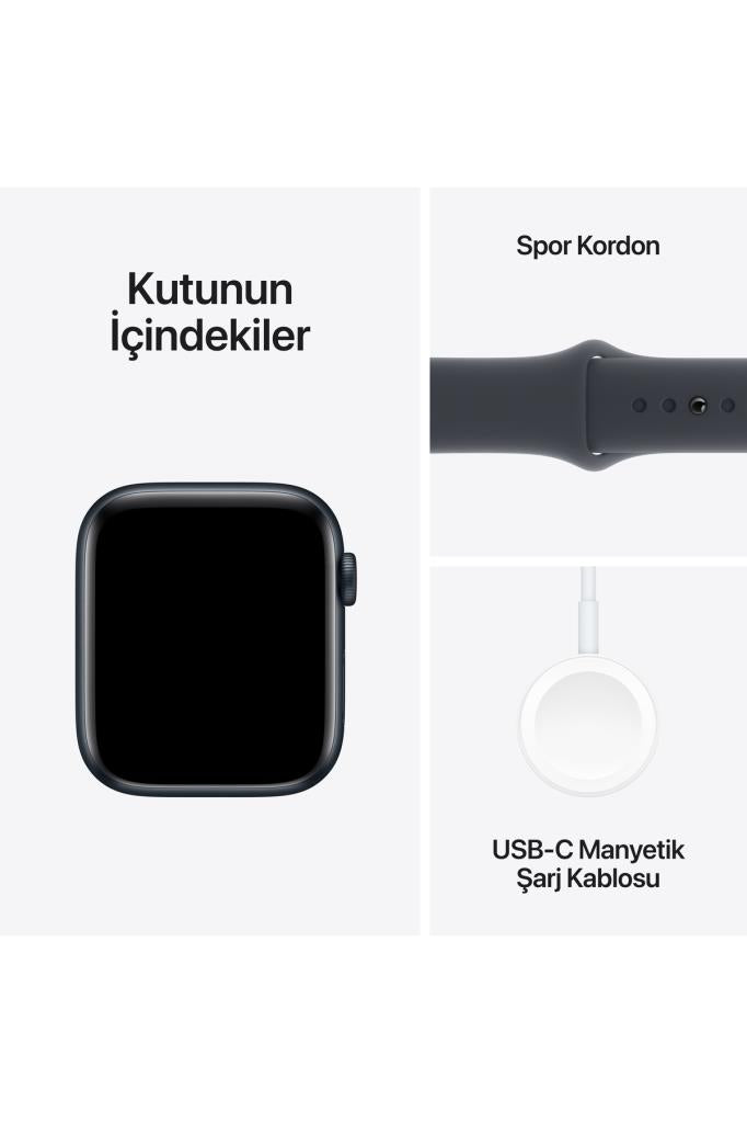 Apple Watch SE 2 GPS 40mm Gece Yarısı Alüminyum Kasa ve Spor Kordon Akıllı Saat - OUTLET